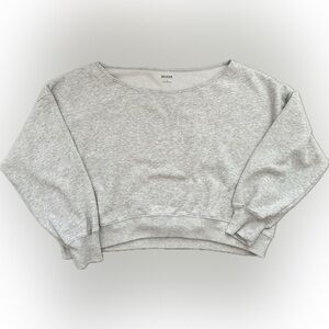 Hollister Women's Easy Off-the-Shoulder Sweatshirt Light Heather Gray Size L